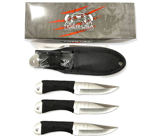 6.5 Inch 3piece Throwing Knife w/ case SILVER