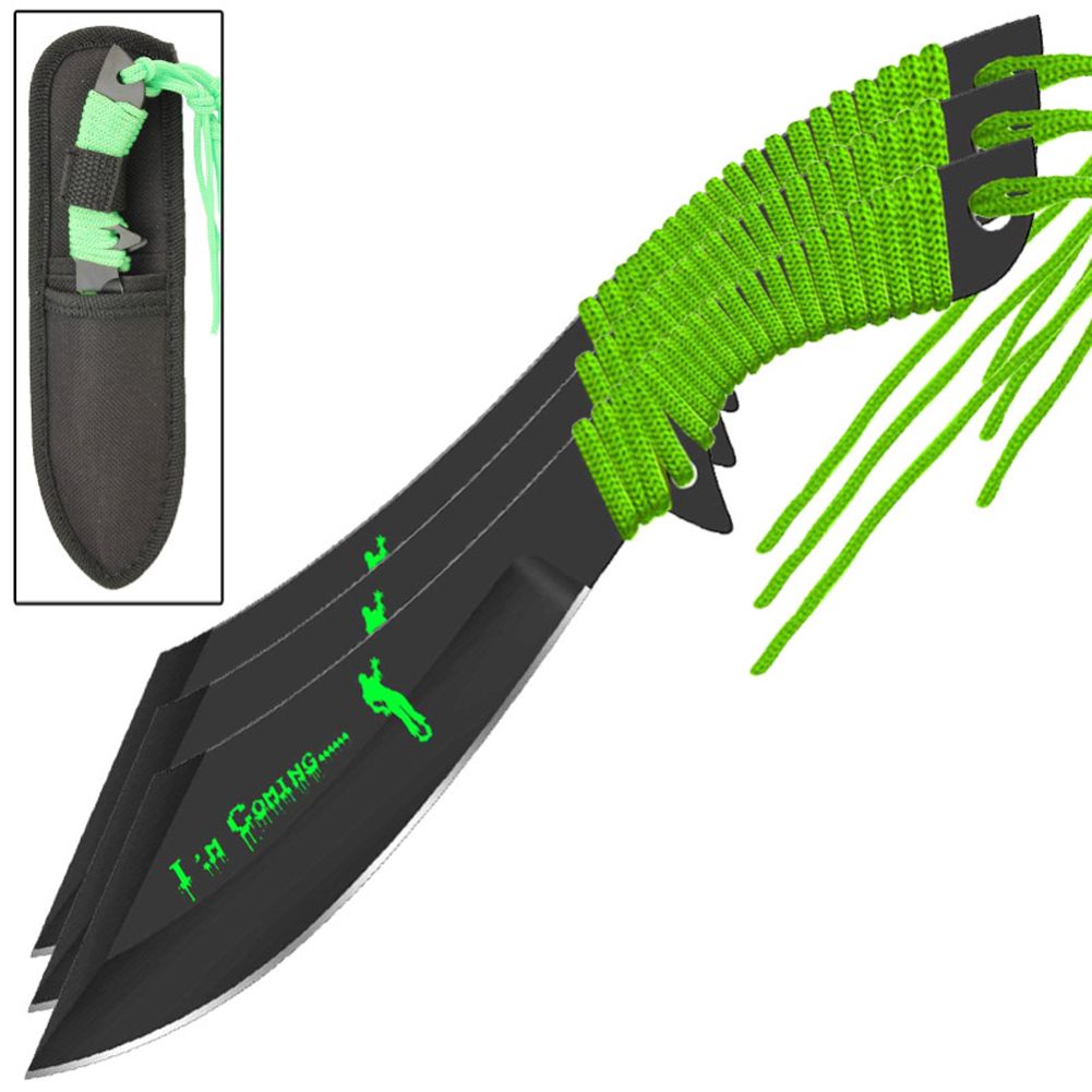 Death Hunter Scimitar Throwing Knife Set