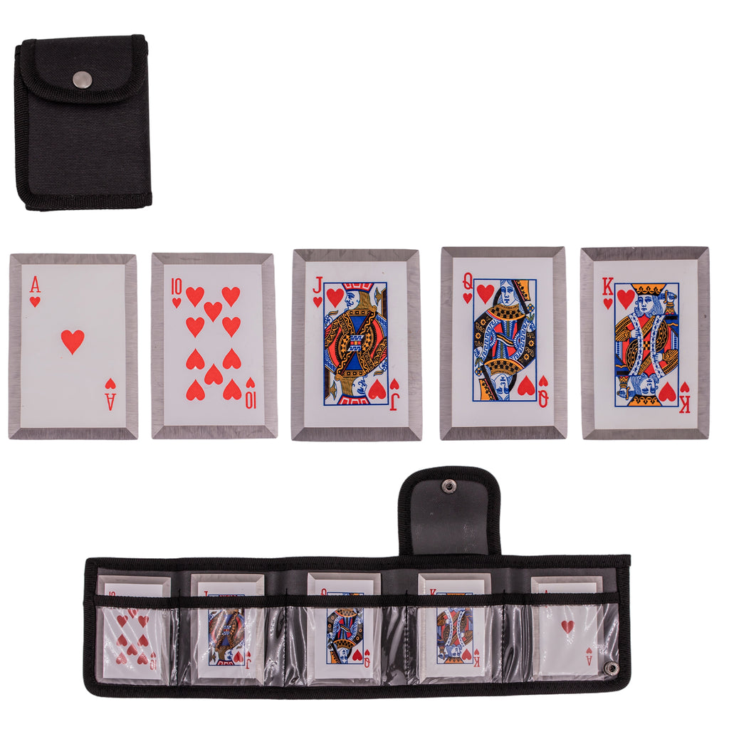 ROYAL FLUSH - Red 5 Piece Throwing Card Set