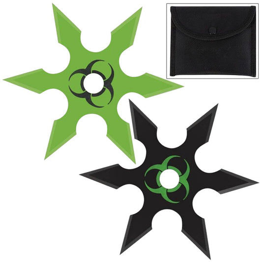 Infected Genocide 6 Point Throwing Star 2 Piece Set