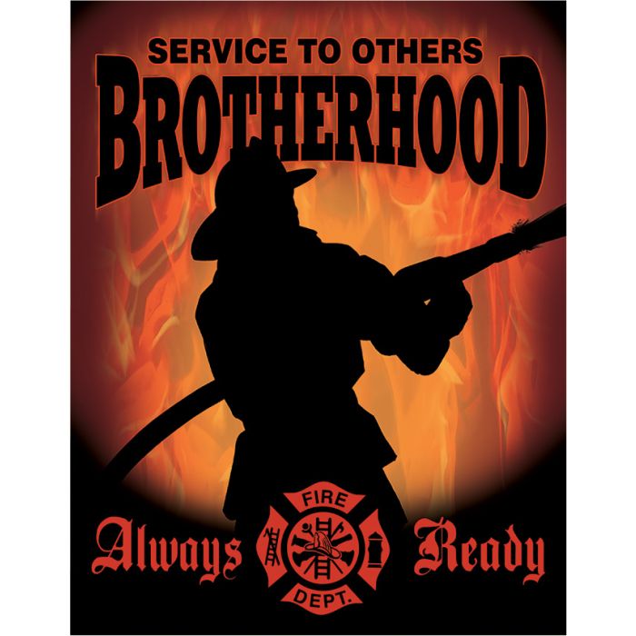 Tin Signs Fireman Brotherhood