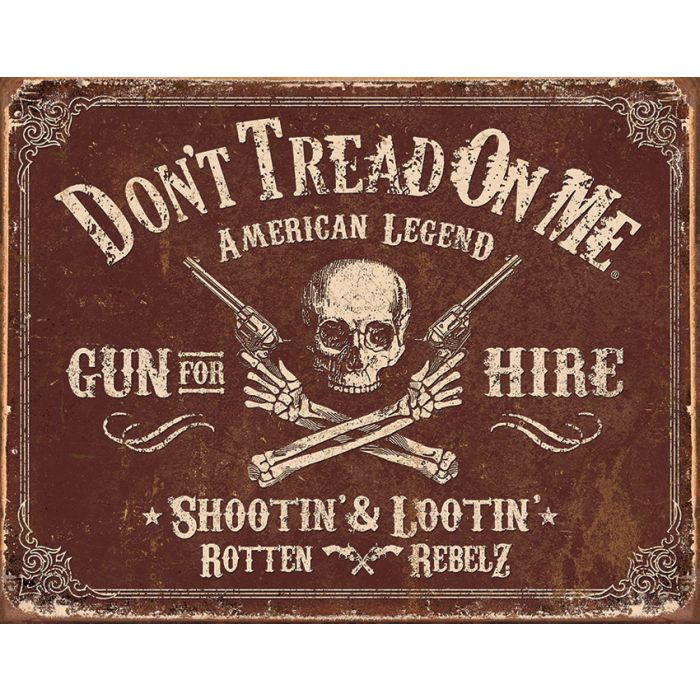 Tin Signs DTOM Gun for Hire