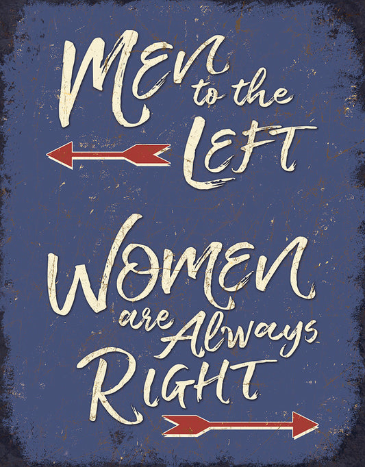 Men To The Left Sign