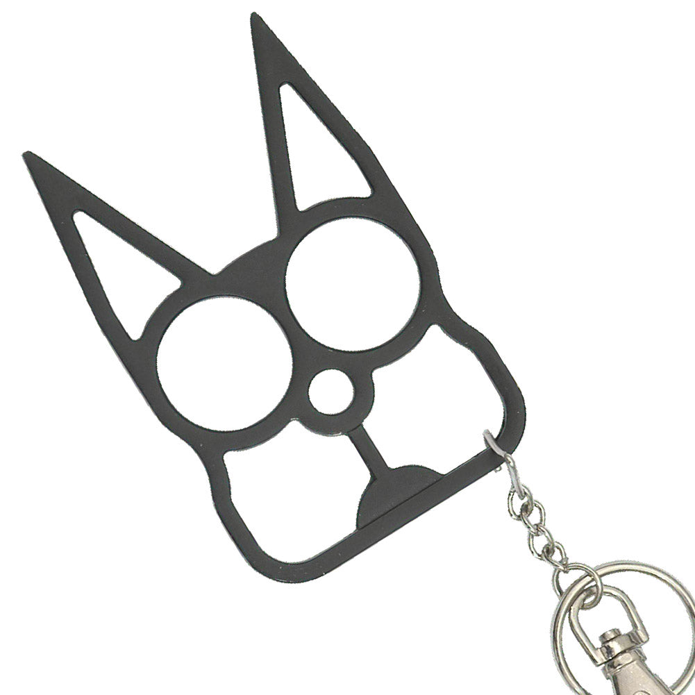 Knuckle Black Cat Defense Weapon Keychain