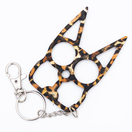 Bubbly Cat Self Defense Keychain | Leopard |