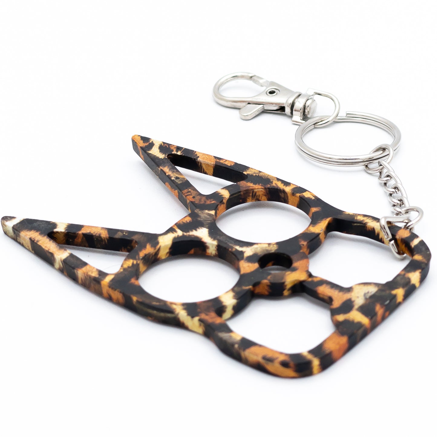 Bubbly Cat Self Defense Keychain | Leopard |