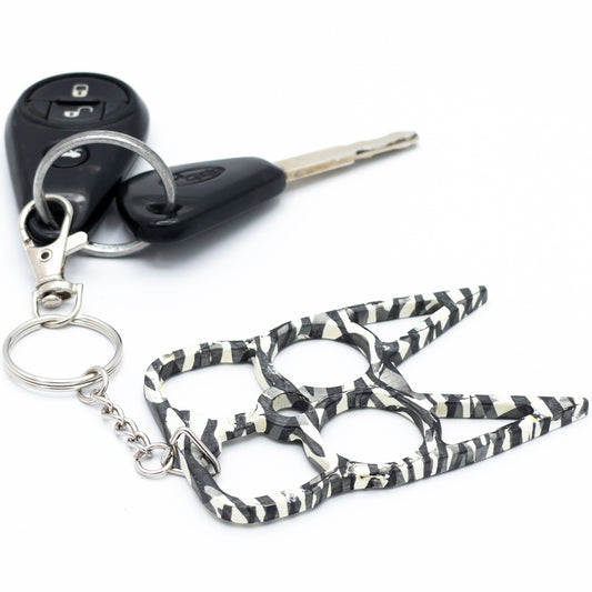 Bubbly Cat Self Defense Keychain | Zebra |