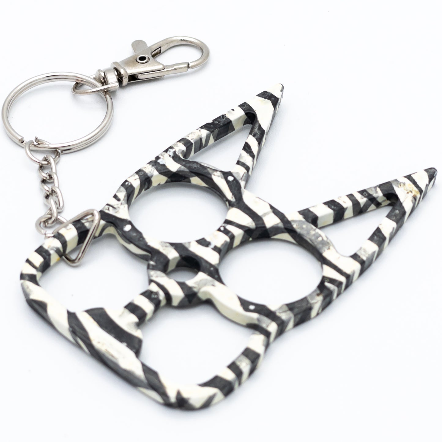 Bubbly Cat Self Defense Keychain | Zebra |