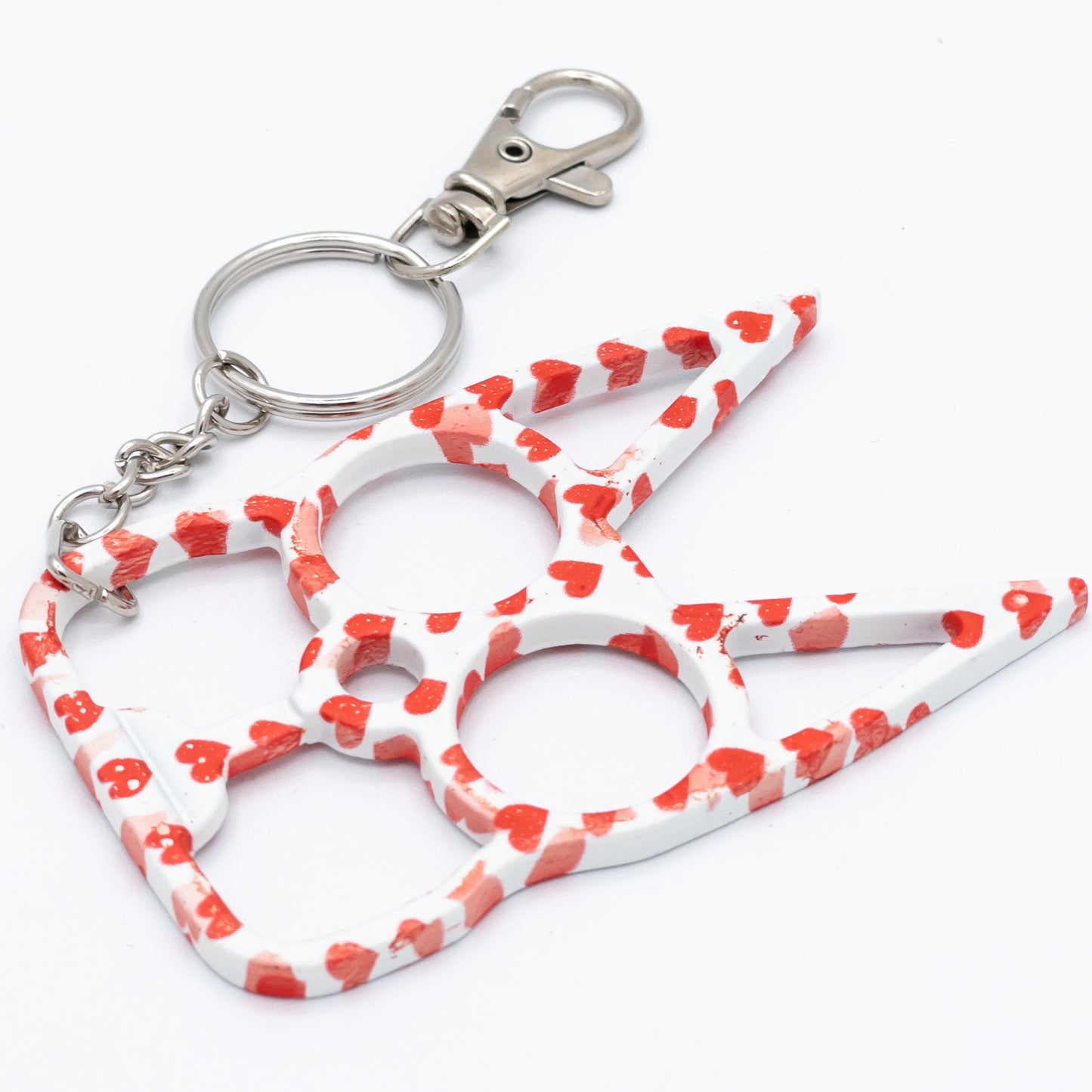 Bubbly Cat Self Defense Keychain |Hearts |