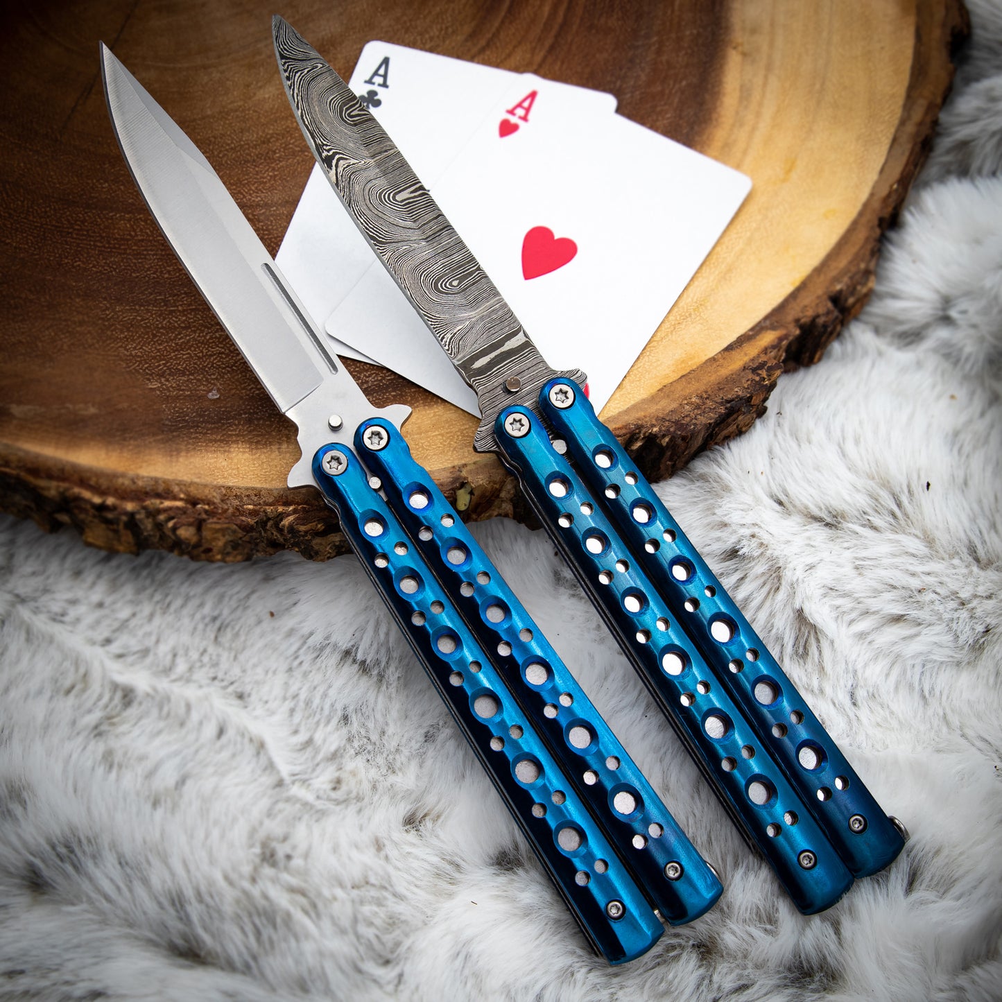 Electric Fault Balisong Clip Point Butterfly Knife Flipper