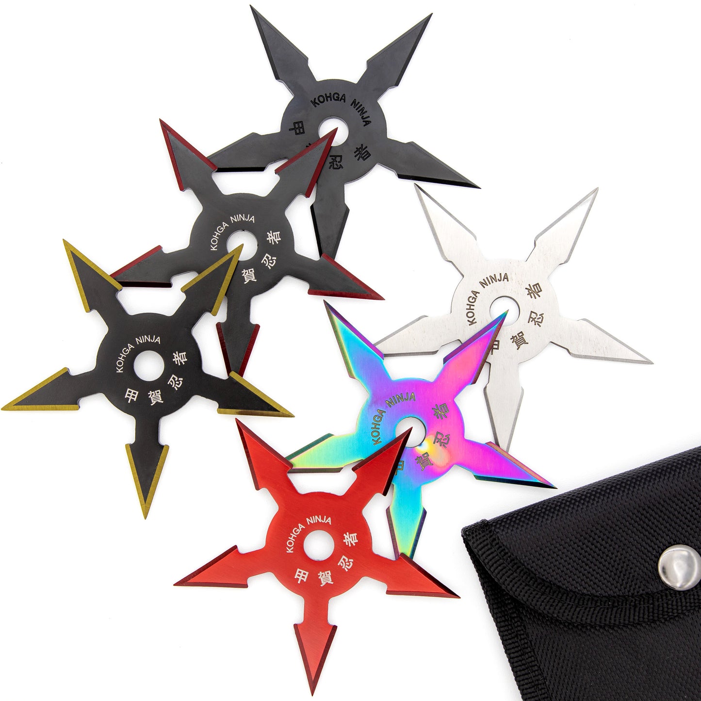 Khoga Ninja Sure Stick  Five Point Shuriken Throwing Star | Choose Your Color