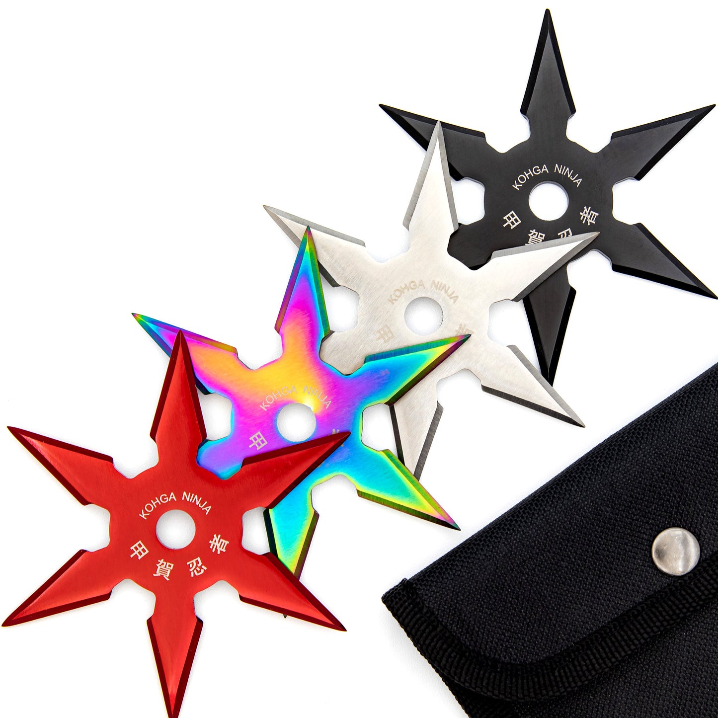 Khoga Ninja Six Point Sure Stick Throwing Star Choose your Color