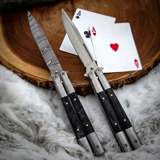 Back in Time Clip Point Balisong Butterfly Flipper Knife