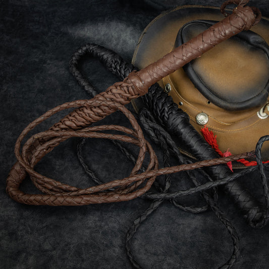 Whip Crackers Livestock Leather Bullwhip Black or Brown