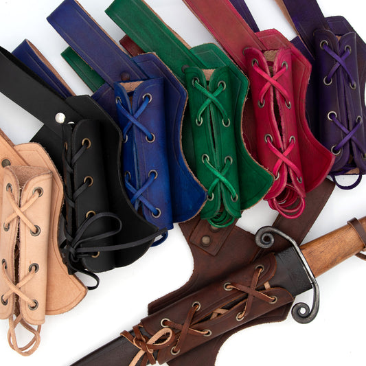 Left Handed Nottingham Genuine Leather Sword Frog | Choose Your Color