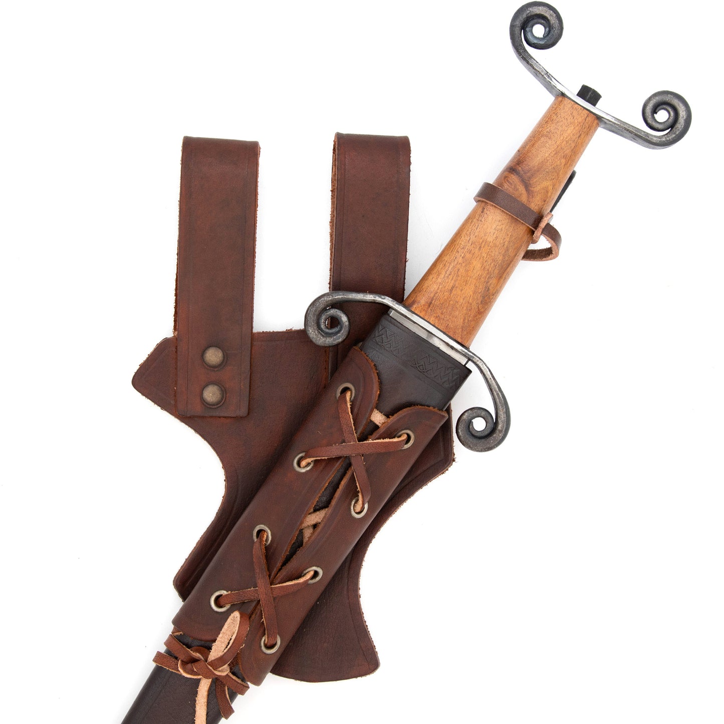 Left Handed Nottingham Genuine Leather Sword Frog | Choose Your Color