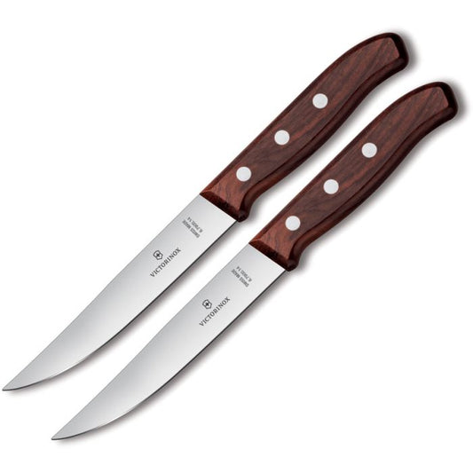 Victorinox Steak Knife Set 2pc Wood