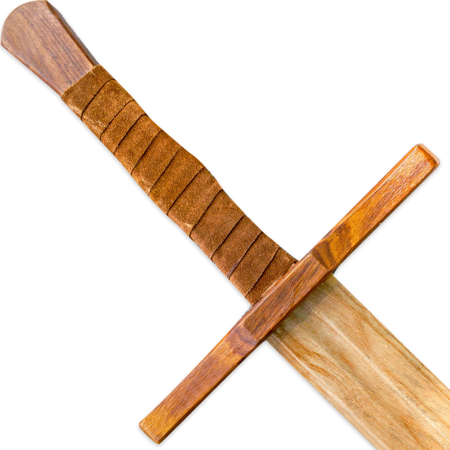 Fully Functional Sheesham Wood Practice Training Replica LARP Waster Sword | Leather-Wrapped Handle