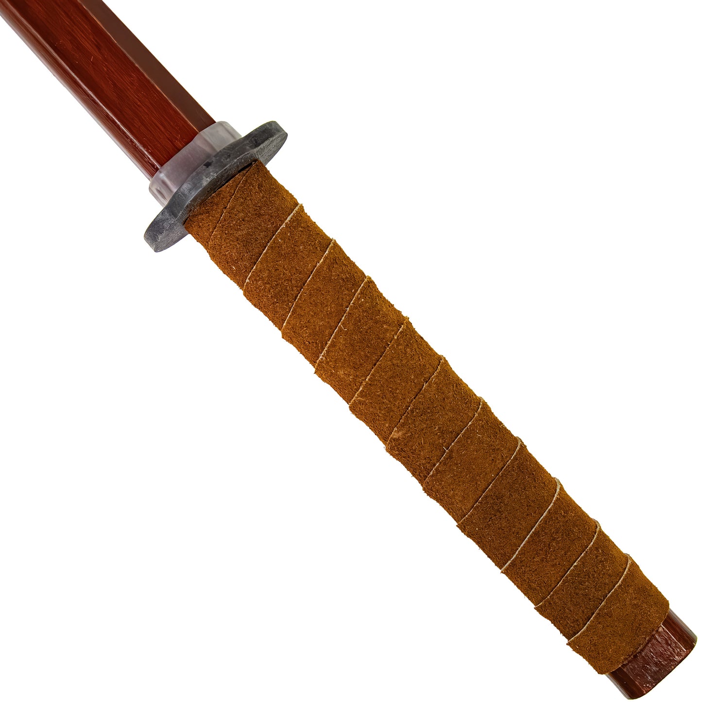 Playful Sparring Training Practice Full Tang Sheesham Wood Bokken Functional Wooden Sword Katana w/ Brown Genuine Leather Handle