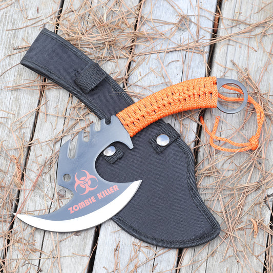 Zed Skull splitter Throwing Axe - Orange