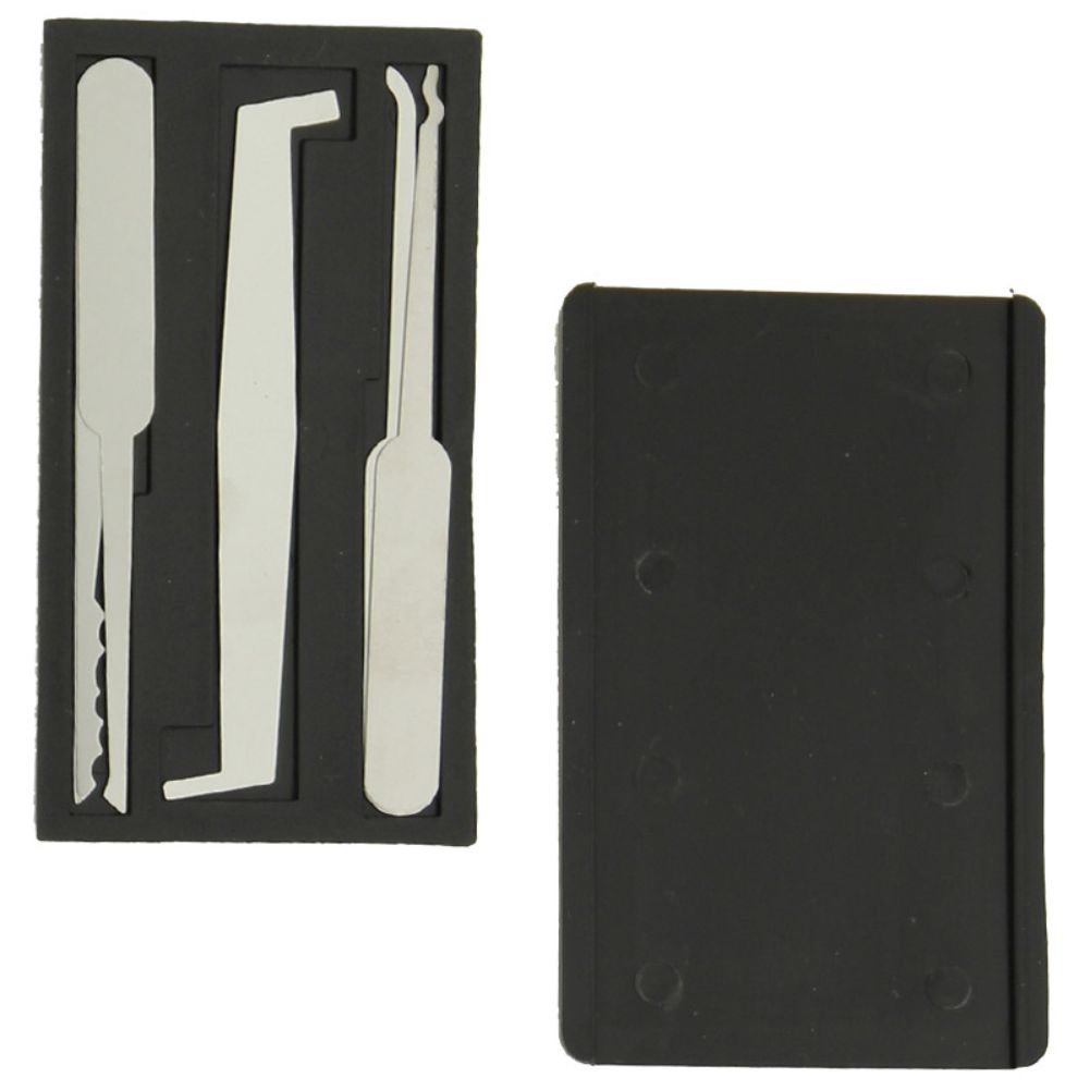 Black Card Wallet Lock Picking Kit