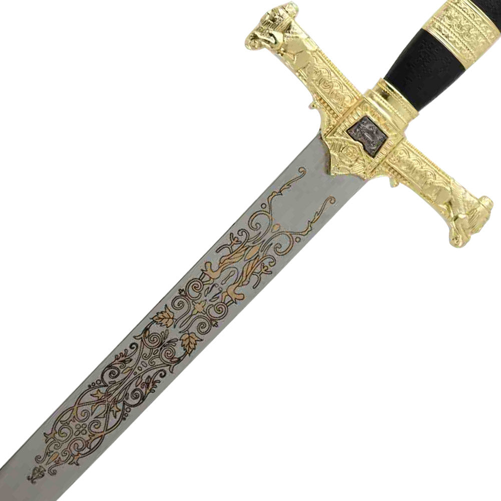 King Solomon Medieval Crusader Replica Longsword - Black