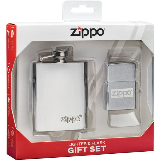 Zippo Lighter and Flask Gift Set