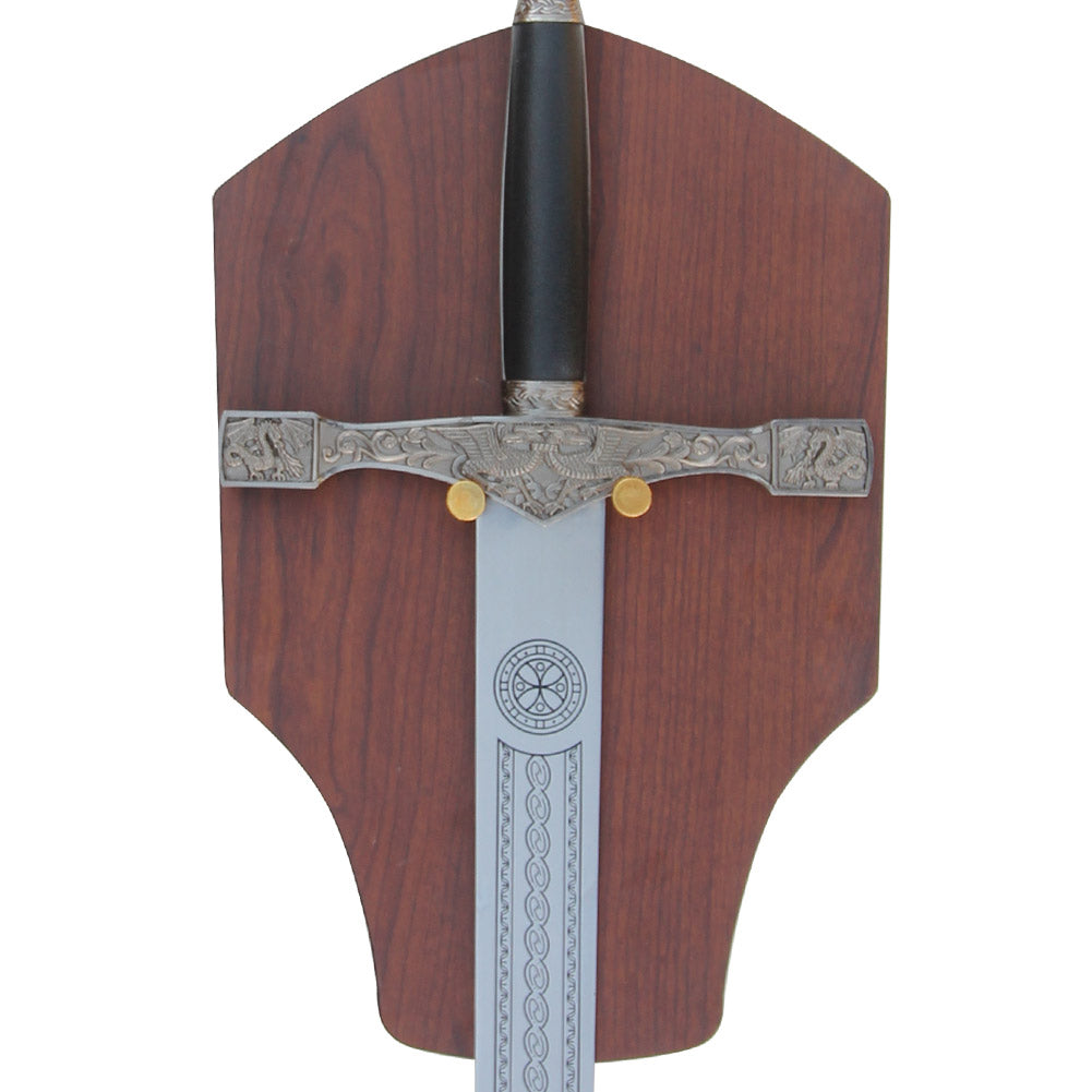 Wood Grain Medieval Sword Wall Plaque