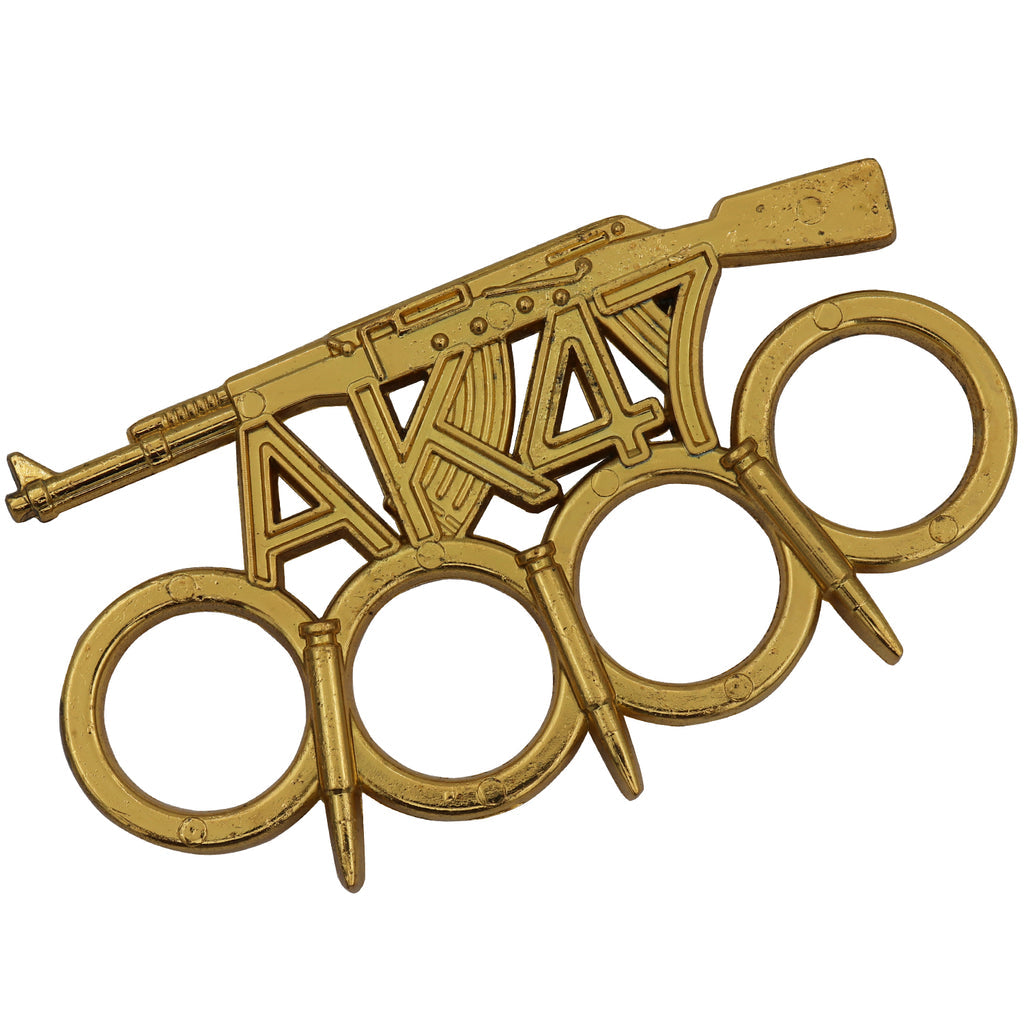 AK 47 Kalashnikova Bullet Knuckles Gold Finish