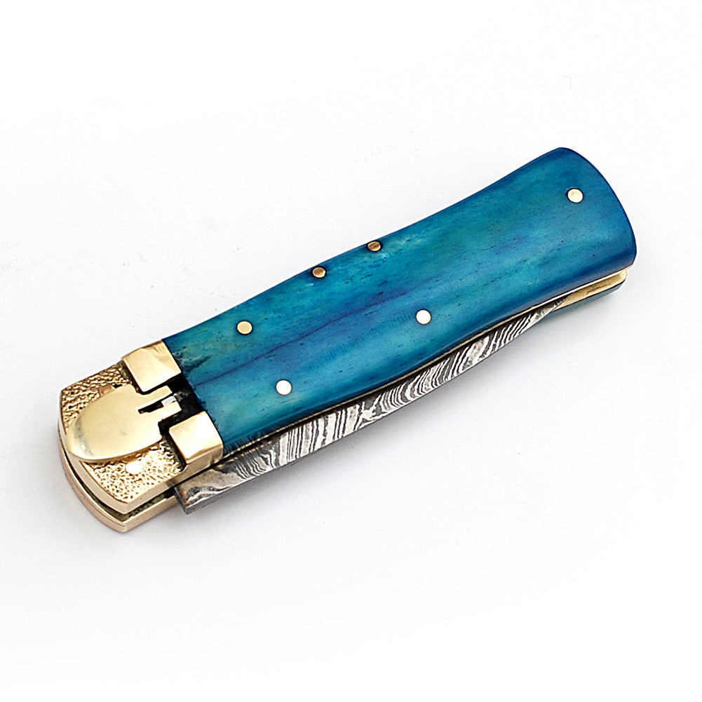 Automatic Lever Lock Blue Light Knife