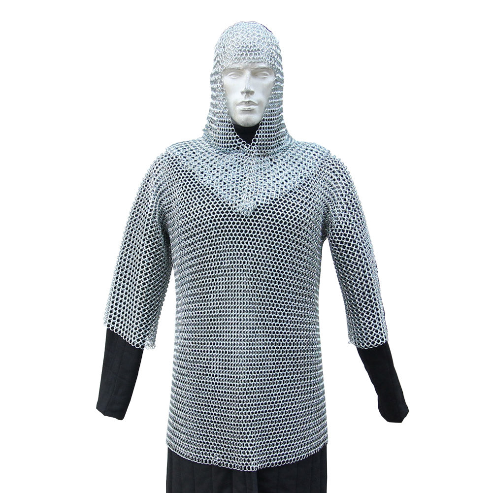 Battle Ready Medieval Habergeon Chainmail Armor Coif Set