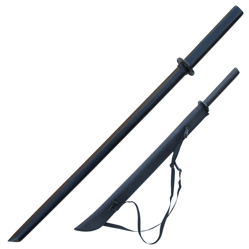 Black as Night Hardwood Training Bokken and Sheath