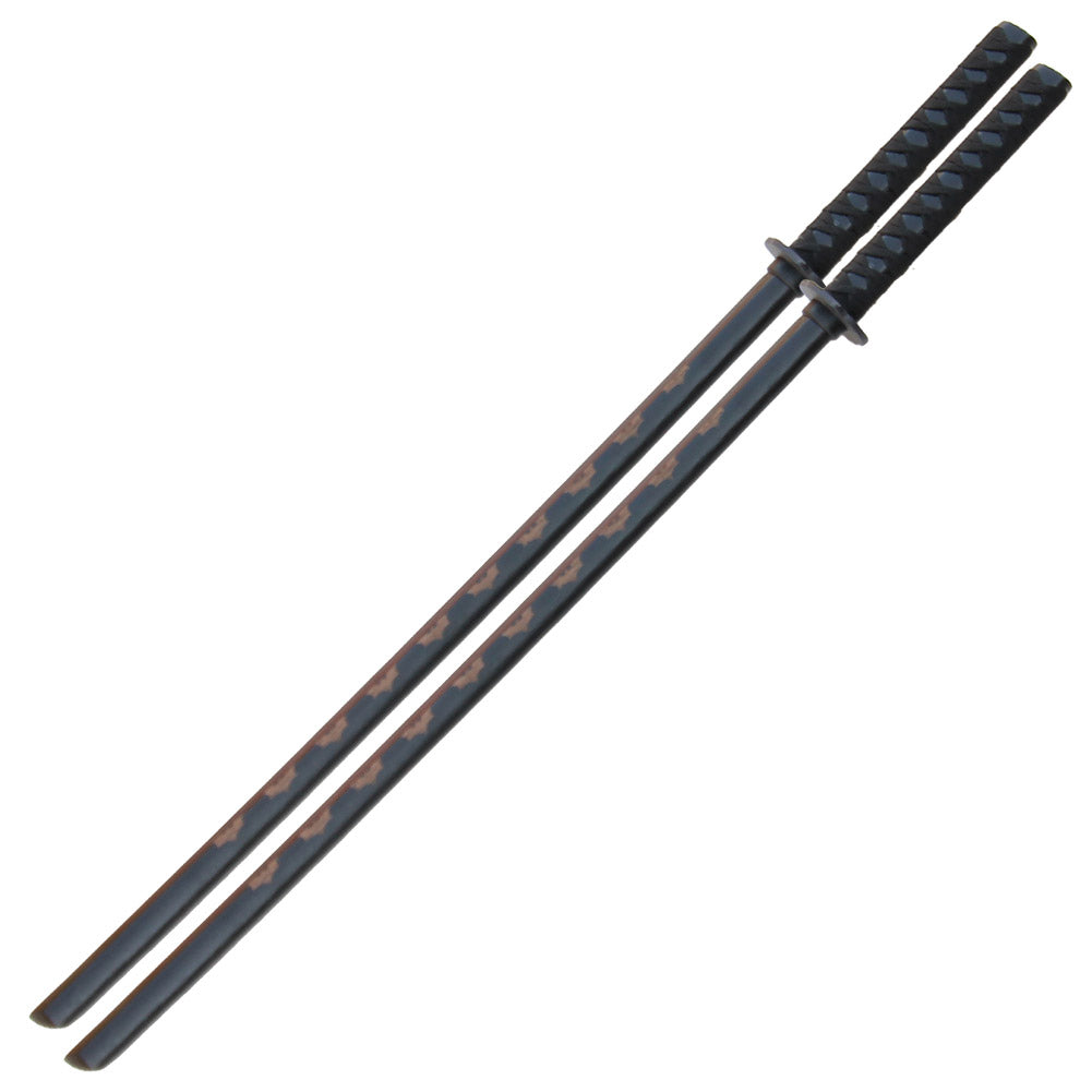 Blackened Dark Night Rises Wooden Bokken Set