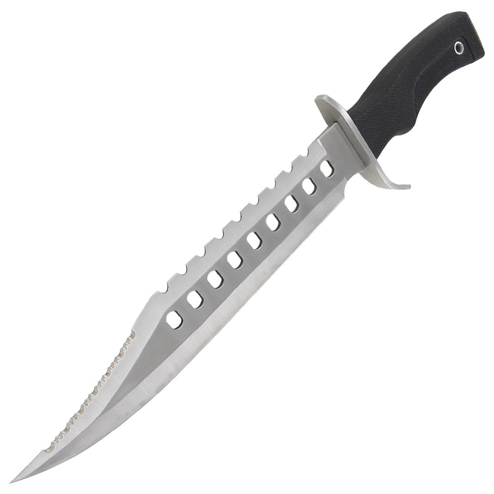 Bowie Sawback 17 Knife with Dual Grit Sharpening Stone