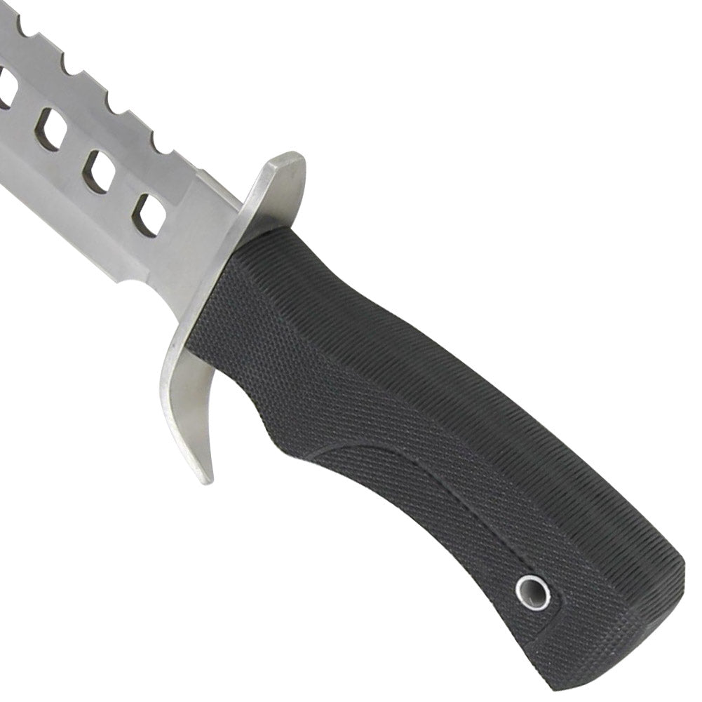 Bowie Sawback 17 Knife with Dual Grit Sharpening Stone