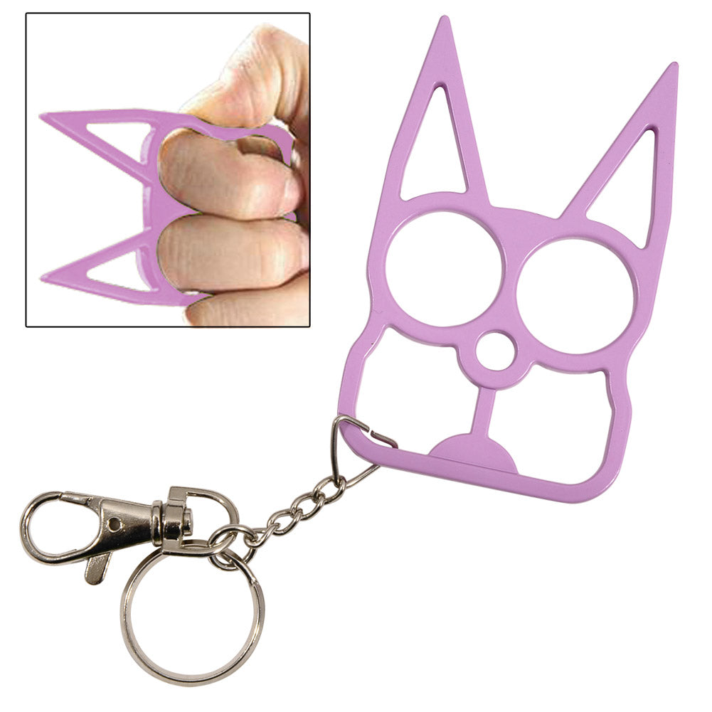 Cat Self Defensive Key Chain Purple