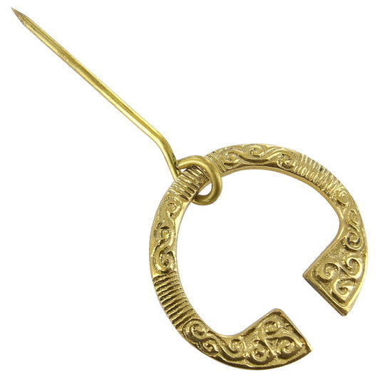 Celtic Brass Handcrafted Triskeles Brooch