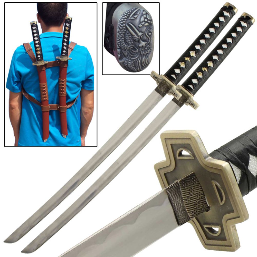 Twin Anti-Hero Double Ninja Wakizashi Sword Set