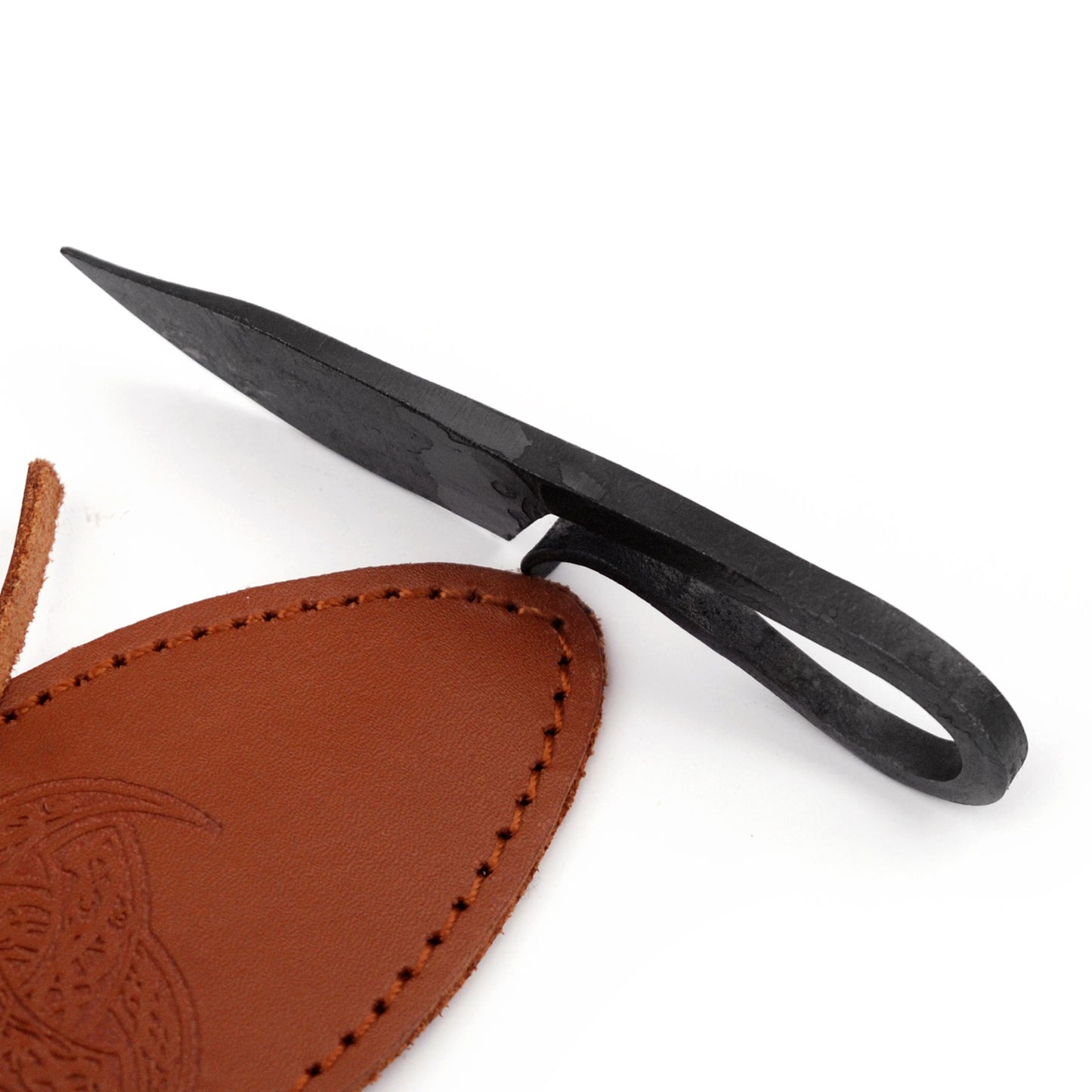 Hand Forged Medieval Outdoor Pocket Neck Knife | Brown Sheath |