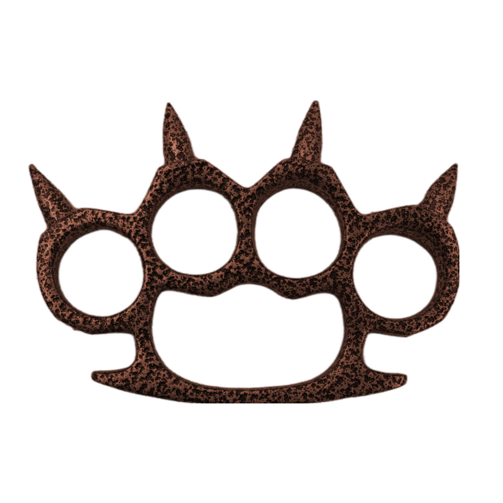 Spiked Solid Steal Knuckle Duster - Copper