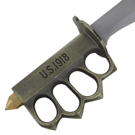 U.S. 1918 Brass Knuckle Bolo Trench Knife