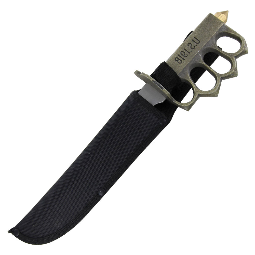 U.S. 1918 Brass Knuckle Bolo Trench Knife