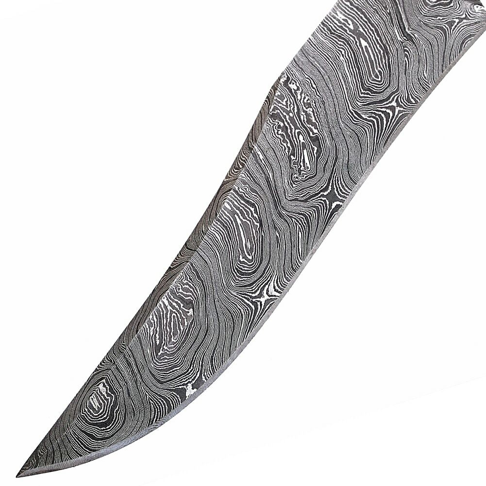 Custom Damascus Hunt For Life Ashbury Hunting Knife