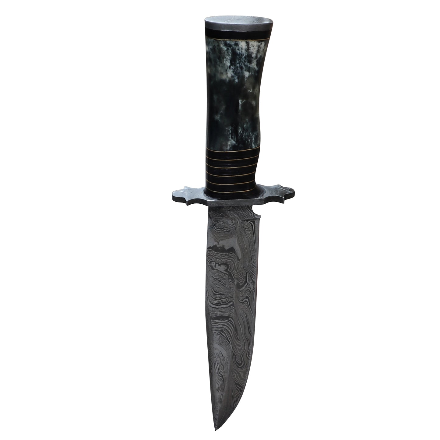 Right Hand of Artemis Damascus Steel Fixed Blade Hunting Knife