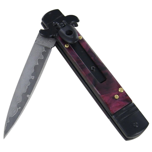 Automatic Sweet Merlot Stiletto Knife