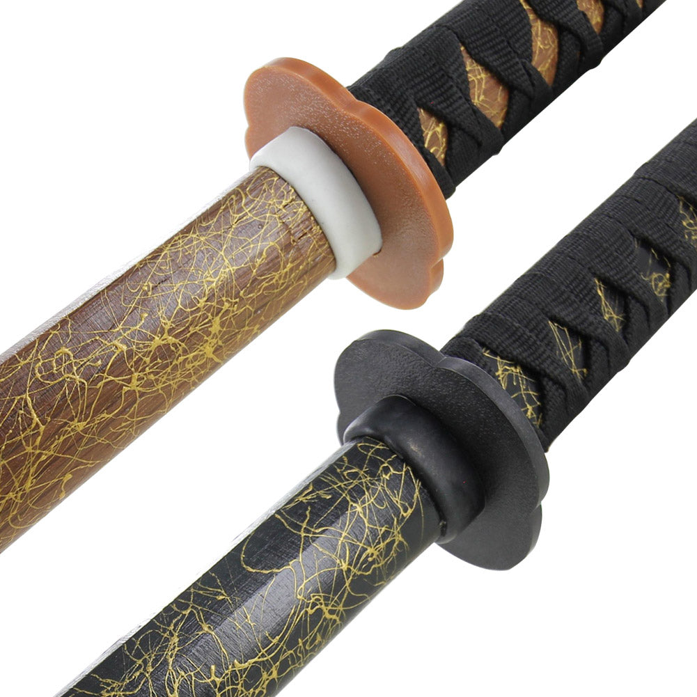 Double Back Strap Dual Golden Age Gold Weaver Bokken Set