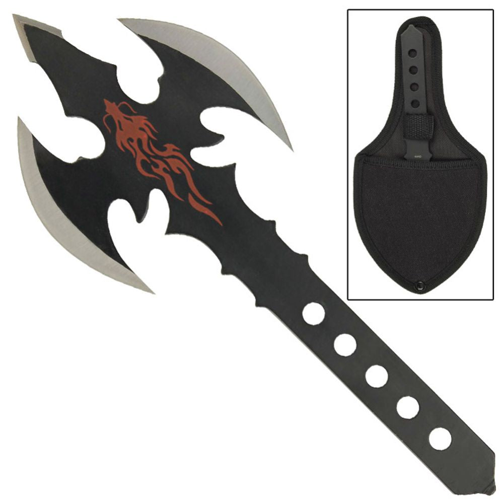 Dragon's Mighty Fury Triple Edged Throwing Axe