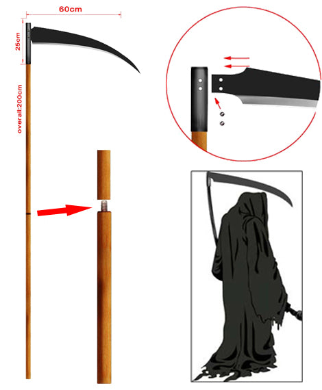 Grim Reaper Monster Scythe 80 Inches