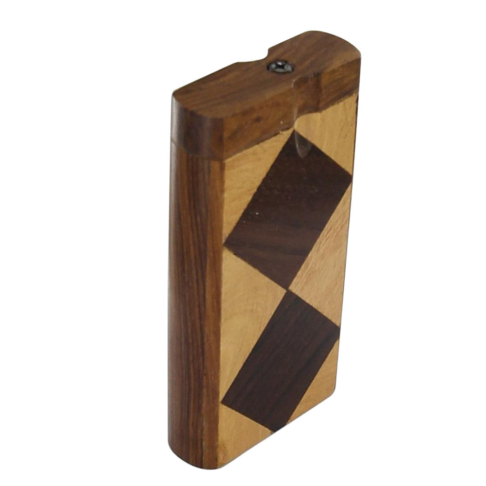 Handmade Harlequin Wood Tobacco Case Dugout