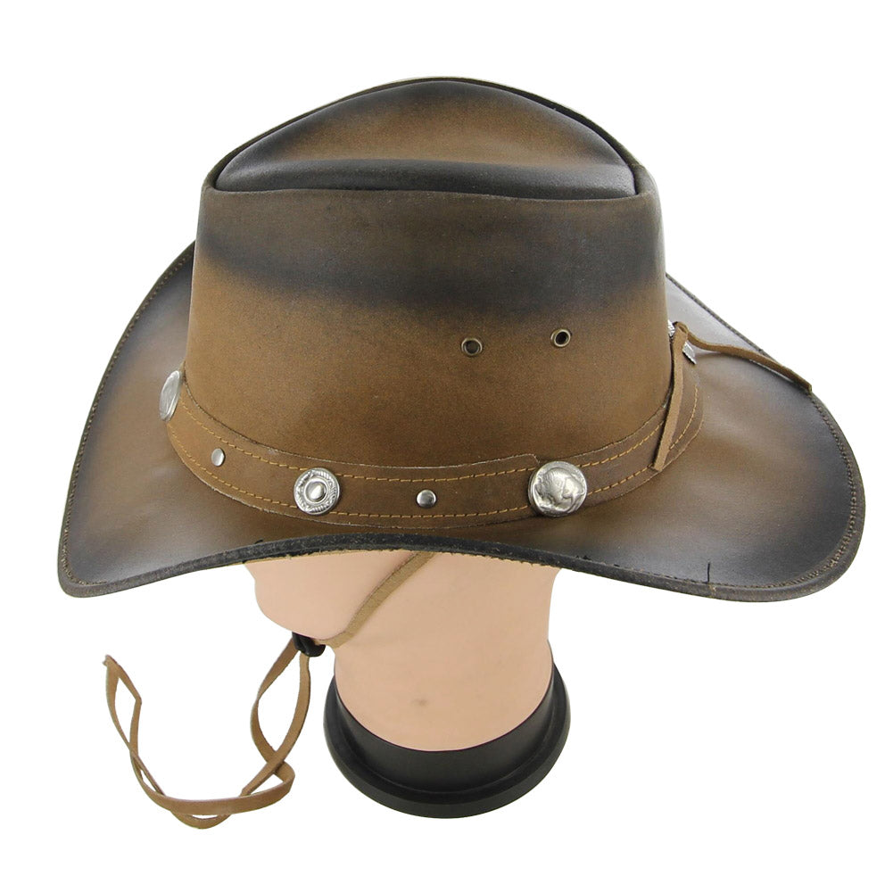 Leather Buffalo Nickel Prairie Dog Hat